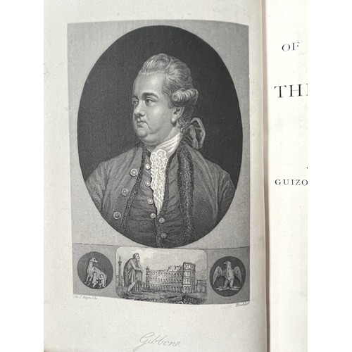 498 - The History of the Decline and Fall of the Roman Empire by Edward Gibbon, in 7 volumes, in gilt leat... 