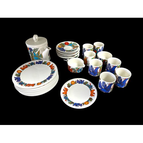 358 - Villeroy & Boch, Acapulco 25-piece patten breakfast set. To include; Coffee Cups (7), Saucers (7), C... 