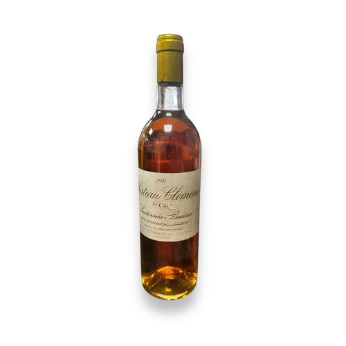 195 - Nine Bottles Of Sauternes. 75cl, Seven bottles are 1991 Chateau Climens 1er Cru Sauternes-Barsac. Tw... 