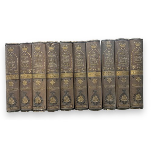 484 - The Earl of Beaconsfield (Disraeli) - Novels and Tales in 10 volumes, Longmans 1881, Hughenden Editi... 