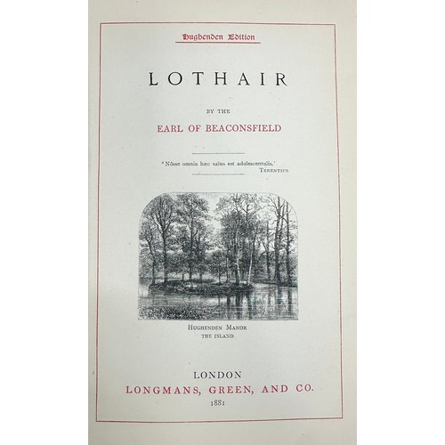 484 - The Earl of Beaconsfield (Disraeli) - Novels and Tales in 10 volumes, Longmans 1881, Hughenden Editi... 