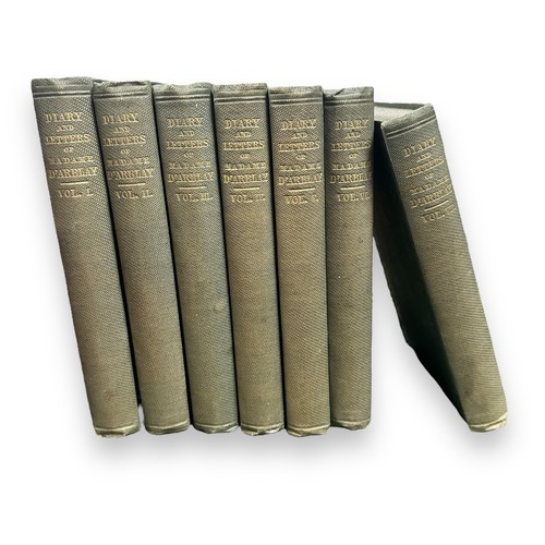 497 - Diary and Letters of Madame D'Arblay, 1854, in 7 volumes, 