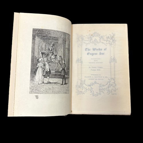 483 - The Works of Eugene Sue in 19 volumes, published by Francis A. Niccolls & Co., illustrated with orig... 