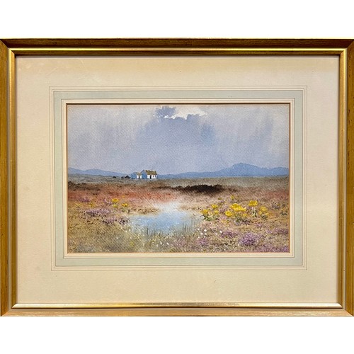 419 - William Percy French (Irish, 1854-1920), landscape watercolour on paper. Unsigned, initialled to rev... 