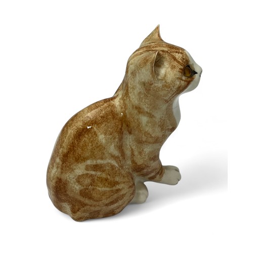 350A - Mike Hinton model of a cat, signed to base, height 17cm.