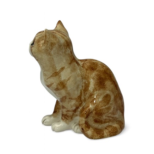 350A - Mike Hinton model of a cat, signed to base, height 17cm.