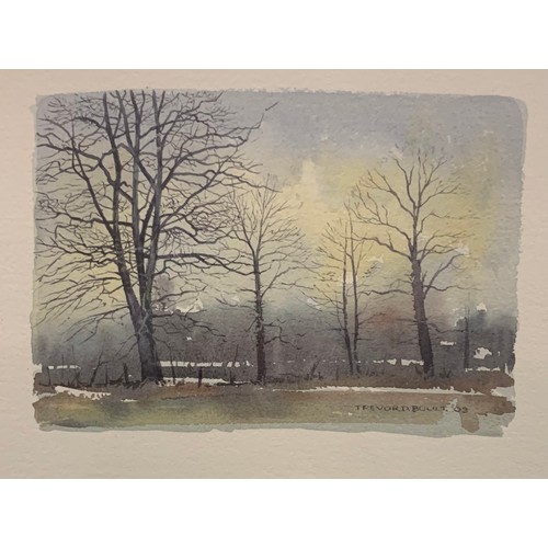 413 - Four watercolours, to include; Ships by M. Carter 19cm x 27cm, ‘Lane Near Temple Balsall’ by Joan  S... 