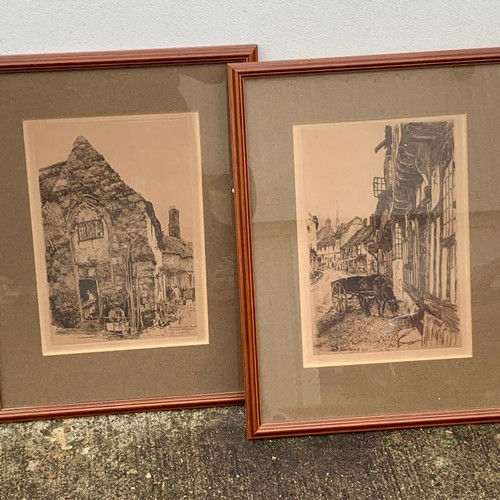 392 - Frederick William Newton Whitehead (British, 1853-1938), two etchings related to Warwick to include;... 