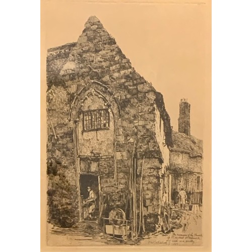 392 - Frederick William Newton Whitehead (British, 1853-1938), two etchings related to Warwick to include;... 