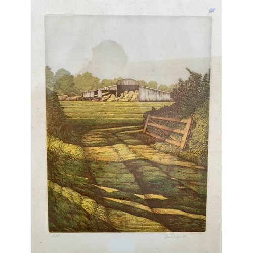 394 - Carl March (British, 20th Century), ‘Old Solihull’ engraving 48/150. Signed, titled and numbered in ... 