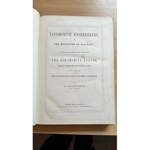 1053 - Zerah Colburn. Locomotive Engineering and Mechanism of Railways, two volumes, first edition, 64 engr... 