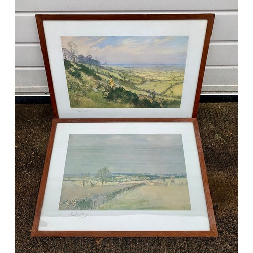 387A - Lionel Edwards (British, 1878-1966), pair of pencil signed Hunting Countries prints. To include; ‘Th... 