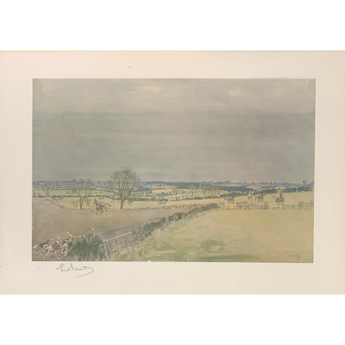 387A - Lionel Edwards (British, 1878-1966), pair of pencil signed Hunting Countries prints. To include; ‘Th... 