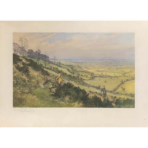 387A - Lionel Edwards (British, 1878-1966), pair of pencil signed Hunting Countries prints. To include; ‘Th... 