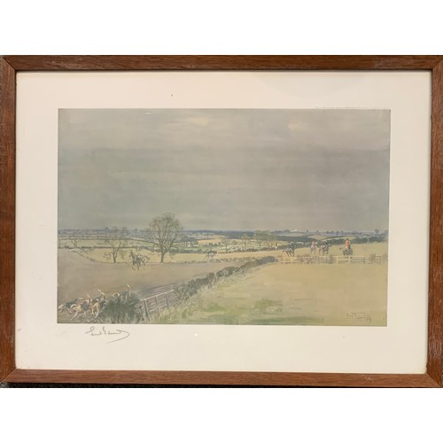 387A - Lionel Edwards (British, 1878-1966), pair of pencil signed Hunting Countries prints. To include; ‘Th... 