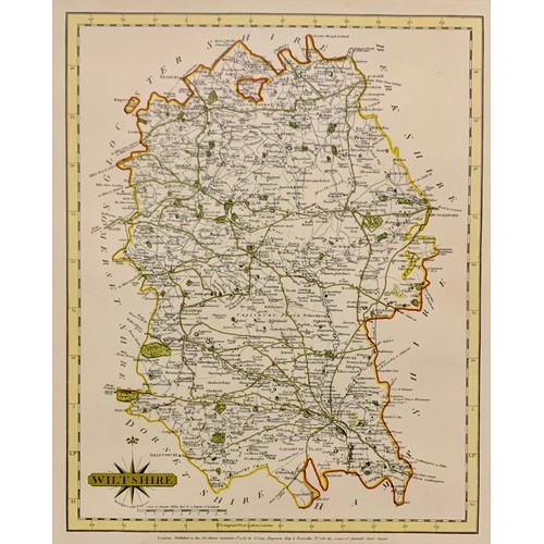 375A - Four 19th Century framed maps, to include; Huntingdonshire by R. Scott published by Archd Fullarton ... 