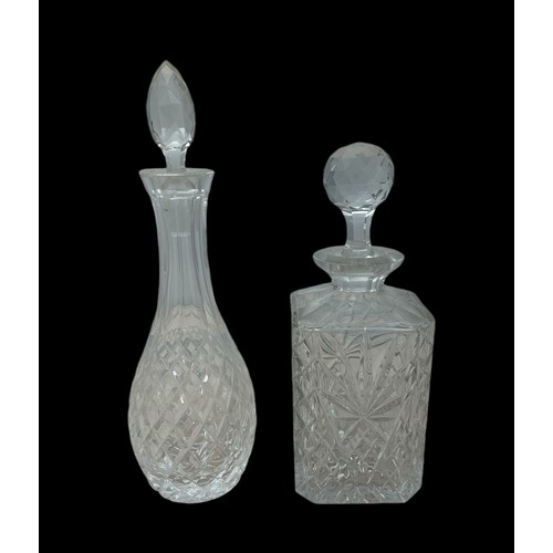 112A - Pair of Cut Glass Decanters. Excellent condition.