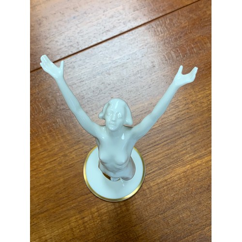 355 - Hutschenreuther 1930’s Art Deco erotic dancer figure Sun Child by Karl Tutter, stamped to base for H... 