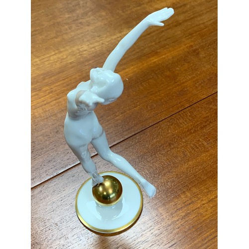 355 - Hutschenreuther 1930’s Art Deco erotic dancer figure Sun Child by Karl Tutter, stamped to base for H... 