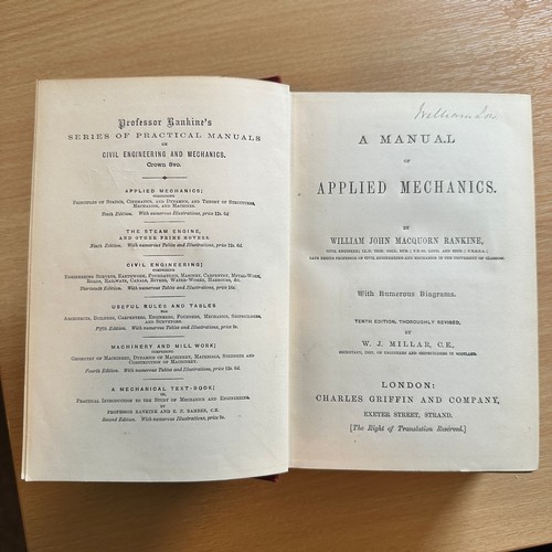 1073 - A range of 55 volumes on engineering, mechanics etc, to include Screw Thread Manual (F.J. Camm), Gea... 