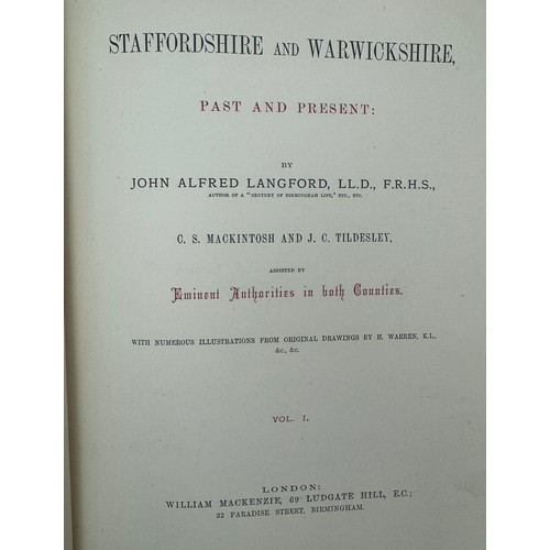 1075 - 'Staffordshire and Warwickshire, Past and Present' by John Alfred Langford, Mackintosh and Tildesley... 