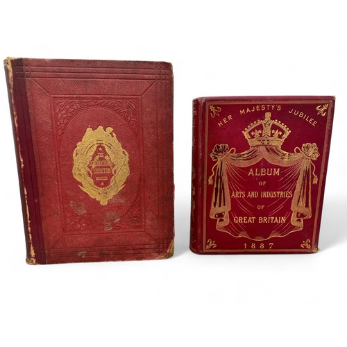 1076 - Royal Album of Arts and Industries of Great Britain. 560p, leaves of plates, illustrations, portrait... 