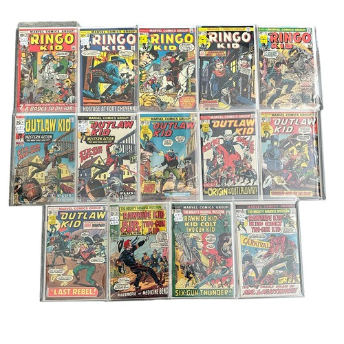 289 - Marvel Comics Ringo Kid, Outlaw Kid, Rawhide Kid. The Ringo Kid 1970s Nos 12, 13, 23, 24, 25: The Ou... 