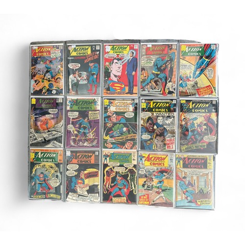 308 - DC Action Comics 1960/70s Nos 357, 358, 362, 363, 367-370, 374, 378-380, 383, 389, 390: All 15 comic... 