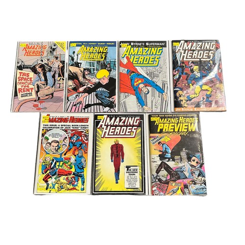 341 - Fantagraphics Books Amazing Heroes 1985-1986 Nos 79-83, 85-87, 89, 90, 92-96, 98, 100, 101, plus Ama... 