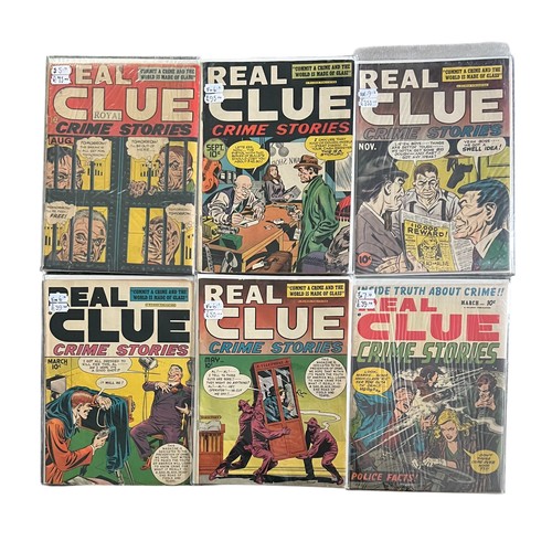 346 - Real Clue Crime Stories Hillman Publications 1947-1952 Nos 6, 7, 9 Vol 2 1947: Nos 1, 3 1948: No1 19... 