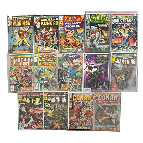 348 - Selection Of Marvel Comics Titles to include: The Invincible Iron Man 1972 No47. Master Of Kung Fu K... 