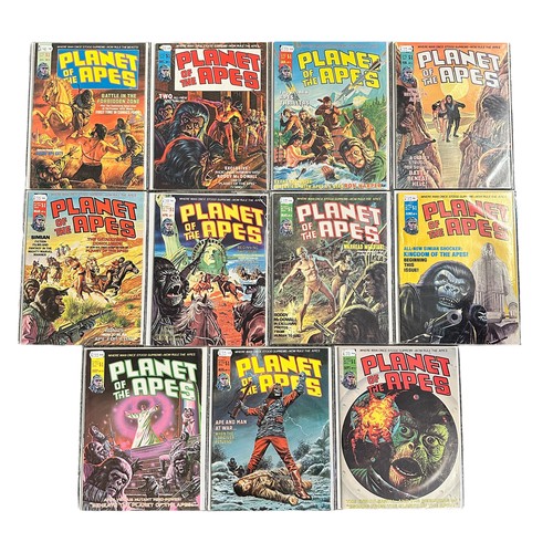 360 - Curtis Magazines Planet Of The Apes 1974-1975 Nos 2, 3, 4, 5, 6, 7, 8, 9, 10, 11, 12. All 11 magazin... 