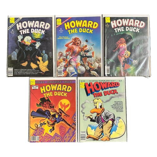 362 - Marvel Magazine Howard The Duck 1977-1980 Nos 5, 6, 7, 8, 41. All 5 magazines are bagged & boarded, ... 