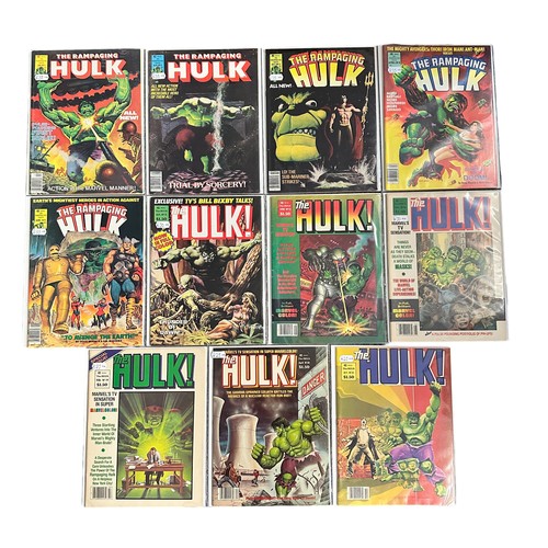 365 - Marvel Magazines The Rampaging Hulk 1977-1980 Nos 1, 4, 5, 8, 9, 10, 15, 16, 19, 20, 23. All 11 maga... 