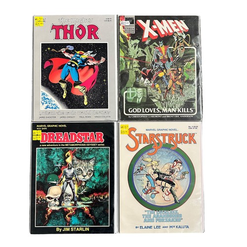 370 - Marvel Graphic Novels to include: The Mighty Thor, X-Men, Dreadstar, Starstruck. All 4 novels are ba... 