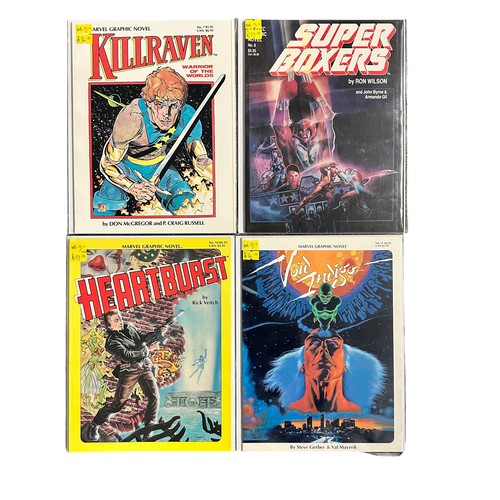 371 - Marvel Graphic Novels to include: Killraven Warrior Of The Worlds, Super Boxers, Heartburst, Void In... 