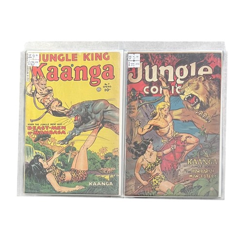 387 - Kaanga Jungle King  No7 1951 Glen-Kel Publishing VF. Jungle Comics No161 1953 Fiction House VG. Both... 