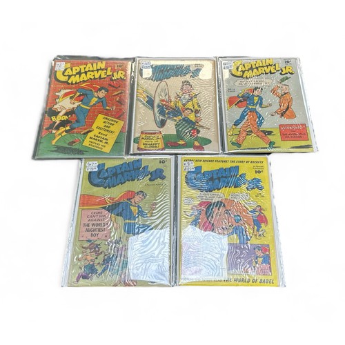 408 - Captain Marvel JR 1948-1952 Nos 65, 79, 81, 108, 112. All 5 comics are bagged & boarded in Mylar bag... 