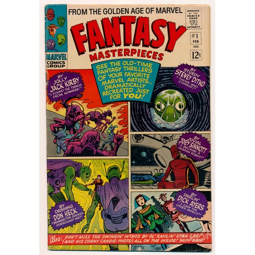 449 - Marvel Comics Fantasy Masterpieces No1 1965. Comic is bagged & boarded in Mylar comic bag, VG.