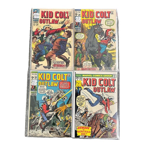 82 - Marvel Comics Kid Colt Outlaw 1969-1976 Nos 136, 146, 155, 203. F/VF. All 4 comics are bagged & boar... 