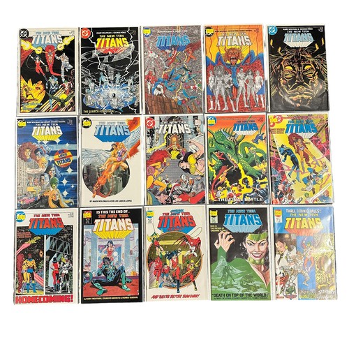 104 - DC Comics The New Teen Titans 1984-1987 Nos 1-9, 14, 18-36. All 29 comics are bagged & boarded, VF/N... 