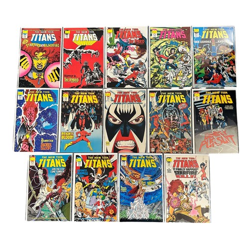 104 - DC Comics The New Teen Titans 1984-1987 Nos 1-9, 14, 18-36. All 29 comics are bagged & boarded, VF/N... 