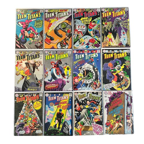 122 - DC Comics Teen Titans 1966-1970 Nos 5-16, 18, 20-21, 23-27. All 20 comics are bagged & boarded, UG.