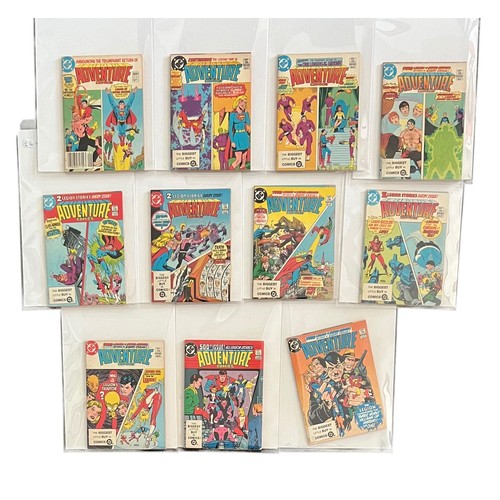 128 - DC Adventure Comics 1982-1983 Nos 491-501. All 11 comics are bagged & boarded in Mylar bags, F.