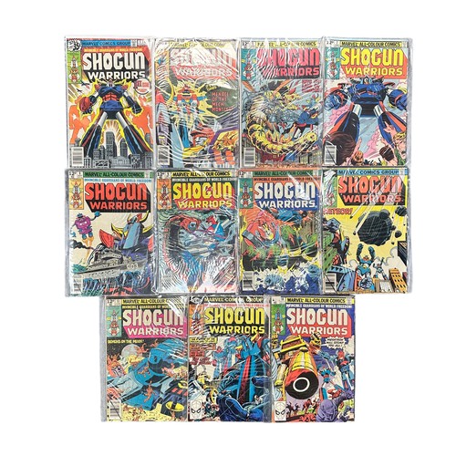 64 - 11x Marvel Shogun Warriors. Marvel Shogun Warriors, issues Bronze Age 1,4,5,7-9,11-13,16,18. Qty 11