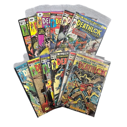 250 - 12x Comics Featuring Deathlok. Astonishing Tales 25-28,30-36. AND Marvel Spotlight #33 - Marvel Bron... 