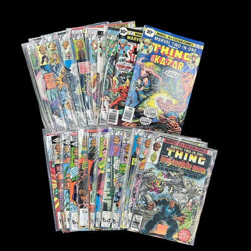 255 - 23x Marvel Two-in-One Thing comics. Marvel Two-in-One Thing. 16,18-20,27,43,53,56-58,60,62,66-68,70,... 