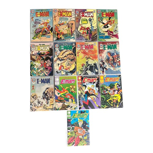 278 - 13x Charlton E-Man Comics. 9 from the original series 1,2,4-10 and 4 other issues from later series.... 