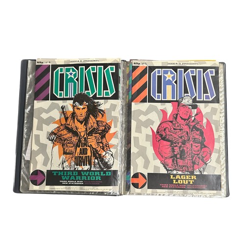 454 - 2000 A.D Crisis Comics 1988-1990 Nos 1-5, 15, 17, 18, 35, 39, 42, 43, 45, 46. All 14 copies are bagg... 