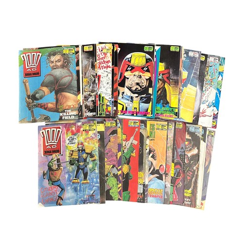 461 - 2000 AD Featuring Judge Dredd1988 Nos 555-607 All 53 Comics are flat and unfolded, VG/F.